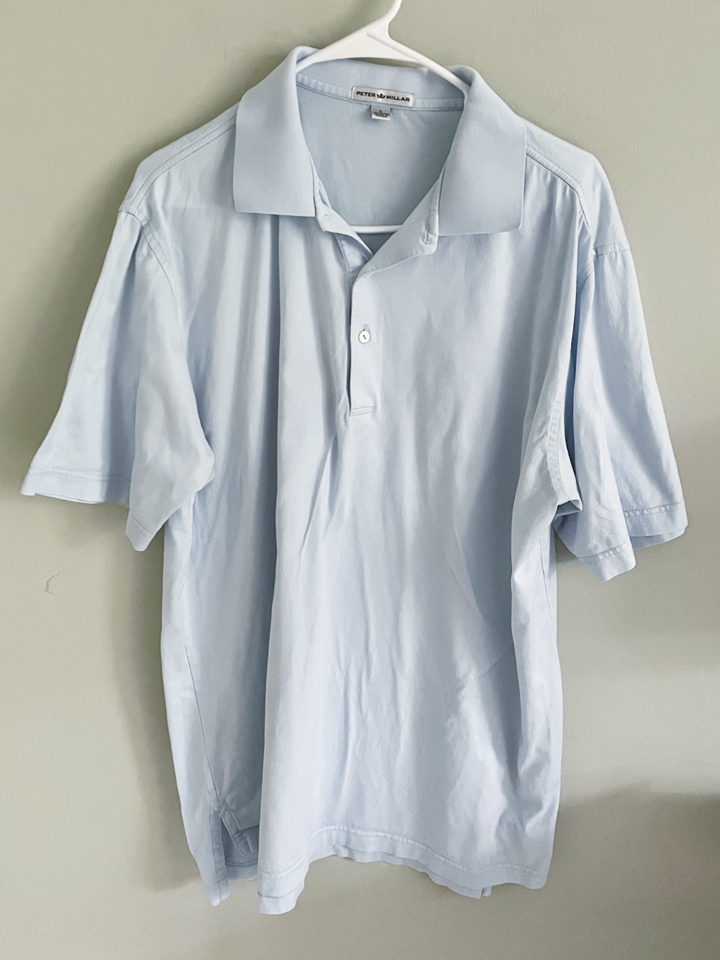 Peter Millar All Cotton Light Blue Polo Shirt
